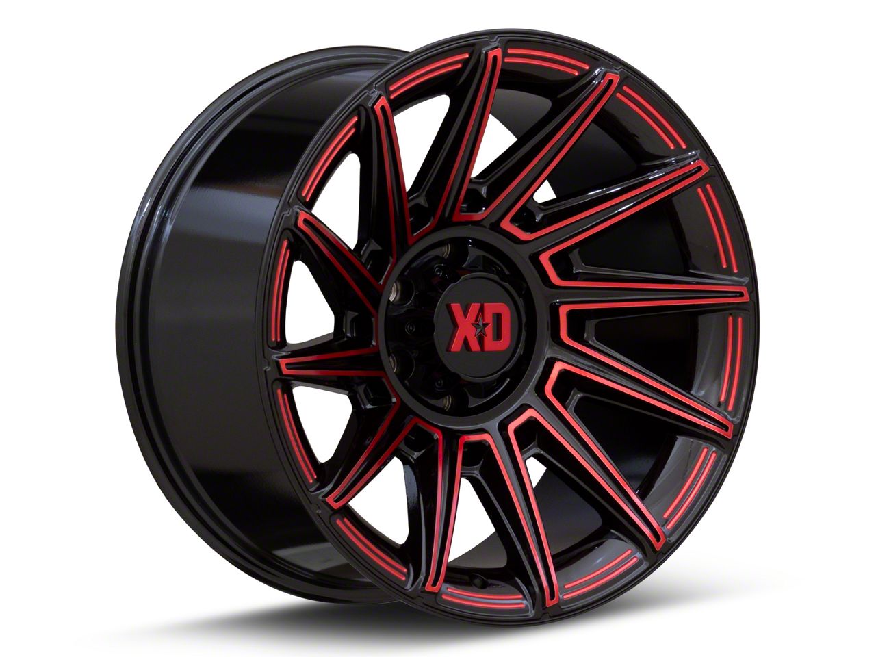 XD Titan XD Specter Gloss Black with Red Tint 6-Lug Wheel; 20x10; -18mm ...