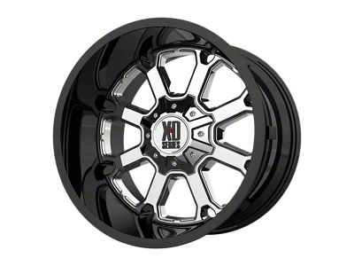 XD Buck 25 PVD Chrome Center with Gloss Black Lip 5-Lug Wheel; 20x10; -24mm Offset (14-21 Tundra)