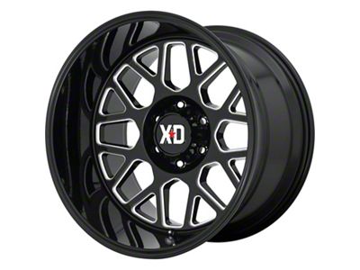 XD Grenade 2 Gloss Black Milled 5-Lug Wheel; 18x9; 18mm Offset (14-21 Tundra)
