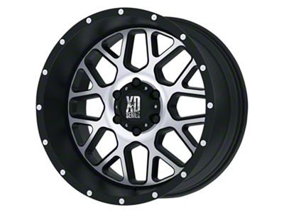 XD Grenade Satin Black Machined 5-Lug Wheel; 20x9; 25mm Offset (14-21 Tundra)