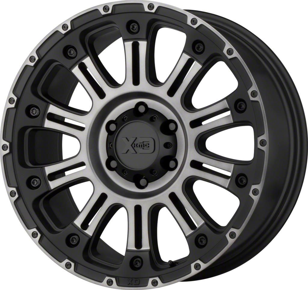 XD Tundra Hoss II Satin Black Machined Gray Tint 6Lug Wheel; 18x9