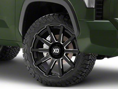XD Outbreak Gloss Black Milled 6-Lug Wheel; 22x10; 12mm Offset (22-25 Tundra)