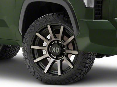 XD Outbreak Satin Black with Gray Tint 6-Lug Wheel; 22x10; -18mm Offset (22-25 Tundra)