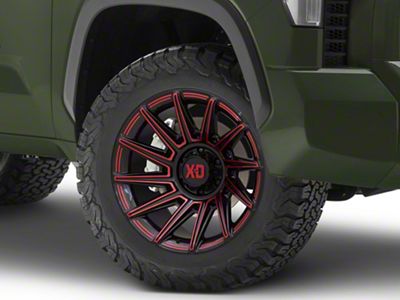 XD Specter Gloss Black with Red Tint 6-Lug Wheel; 20x10; -18mm Offset (22-25 Tundra)