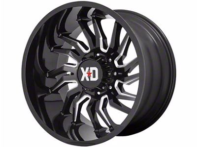 XD Tension Gloss Black Milled 6-Lug Wheel; 22x12; -44mm Offset (22-25 Tundra)