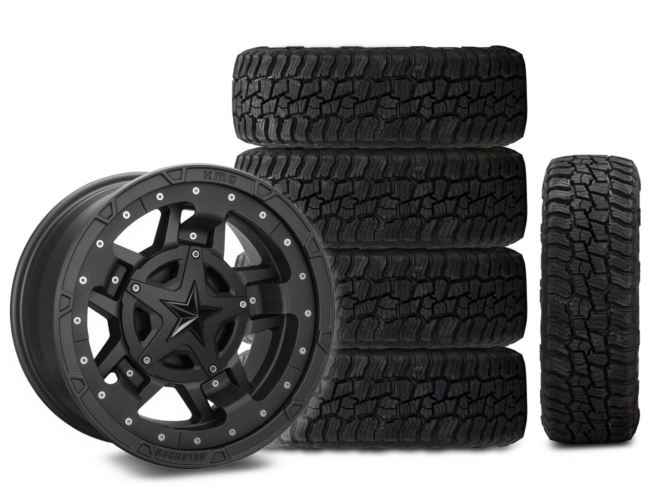 XD Jeep Wrangler Rockstar III Matte Black Wheel; 20x10