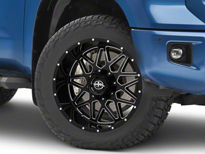 XF Offroad XF-211 Gloss Black Milled 5-Lug Wheel; 20x9; 0mm Offset (14-21 Tundra)