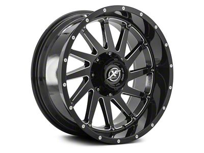 XF Offroad XF-216 Gloss Black Milled 5-Lug Wheel; 20x10; -12mm Offset (14-21 Tundra)