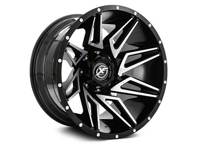 XF Offroad XF-218 Gloss Black Machined 5-Lug Wheel; 20x9; 12mm Offset (14-21 Tundra)