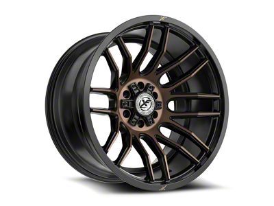 XF Offroad XF-232 Satin Black and Bronze Machined Double Dark Tint 6-Lug Wheel; 20x9; 0mm Offset (25-26 4Runner)