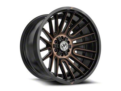 XF Offroad XF-234 Satin Black and Bronze Machined Double Dark Tint 6-Lug Wheel; 20x9; 0mm Offset (25-26 4Runner)