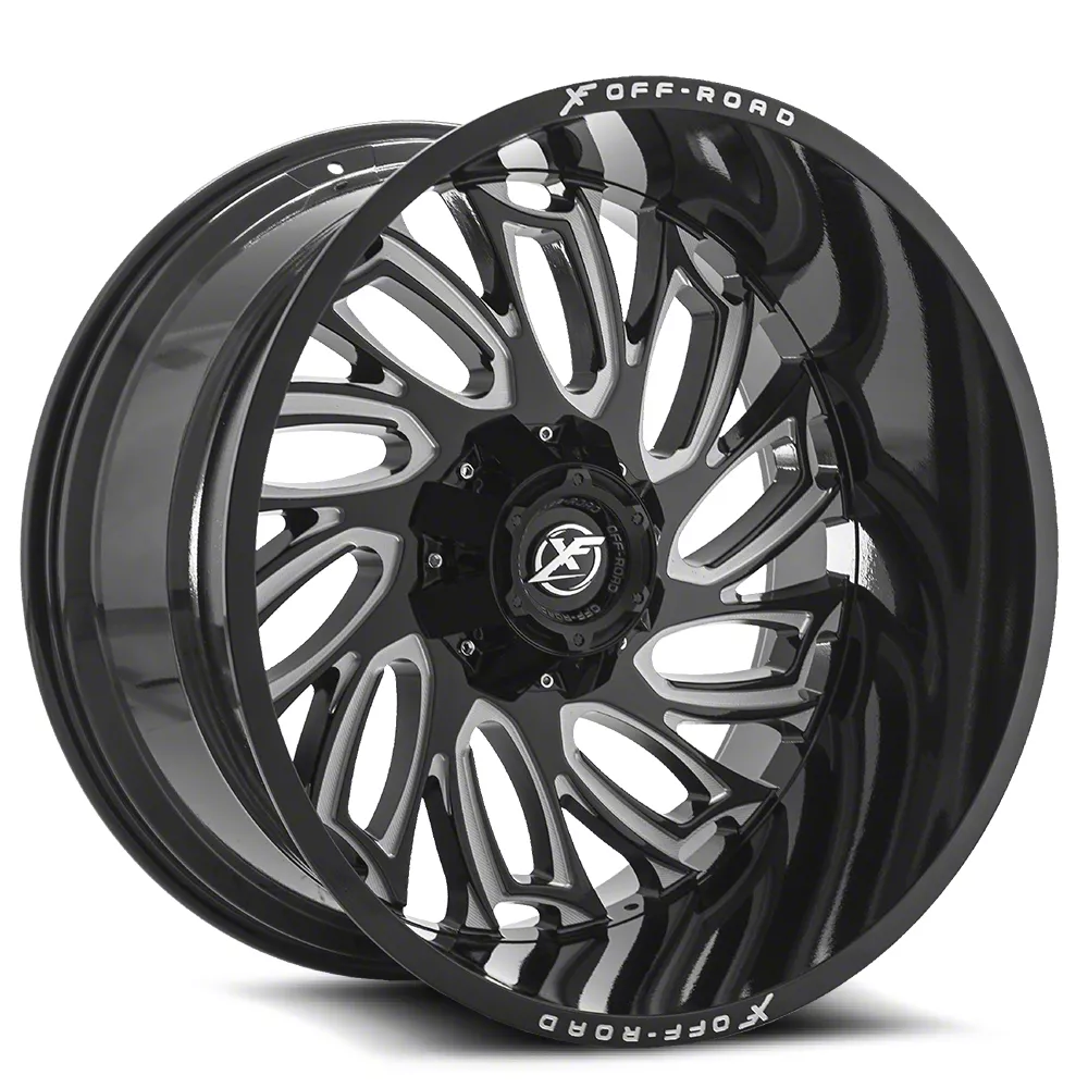 XF Offroad Jeep Cherokee XF-207 Gloss Black and Milled Wheel XF Offroad Jeep Cherokee XF-207 Gloss Black and Milled Wheel