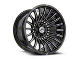 XF Offroad XF-231 Gloss Black and Milled Wheel; 20x10; -24mm Offset (20-25 Jeep Gladiator JT)
