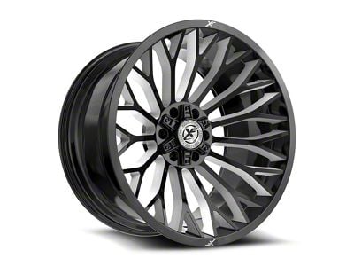 XF Offroad XF-237 Gloss Black and Milled Wheel; 26x14; -76mm Offset (20-25 Jeep Gladiator JT)