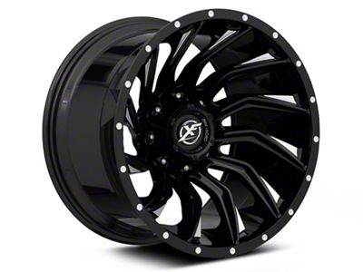 XF Offroad XF-224 Gloss Black Milled Wheel; 20x12; -44mm Offset (11-21 Jeep Grand Cherokee WK2)