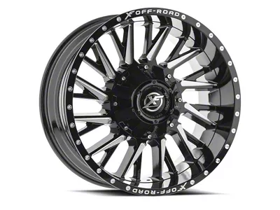 XF Offroad XF-226 Gloss Black and Milled Wheel; 20x9; 12mm Offset (93-98 Jeep Grand Cherokee ZJ)