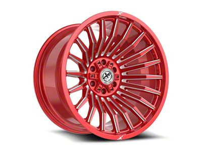 XF Offroad XF-231 Anodized Red and Milled Wheel; 24x14; -76mm Offset (11-21 Jeep Grand Cherokee WK2)