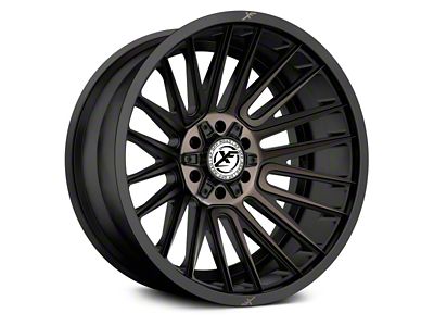XF Offroad XF-234 Satin Black Machined with Bronze Double Dark Tint Wheel; 20x9; 12mm Offset (07-18 Jeep Wrangler JK)