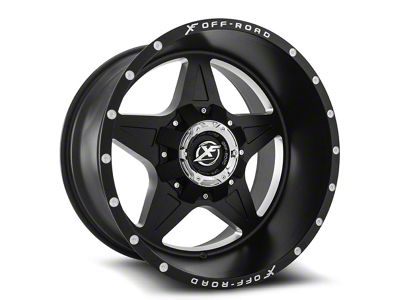 XF Offroad XF-210 Matte Black and Machined Wheel; 20x10; -12mm Offset (18-25 Jeep Wrangler JL)