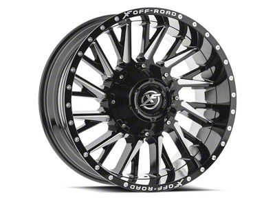 XF Offroad XF-226 Gloss Black and Milled Wheel; 26x14; -76mm Offset (18-25 Jeep Wrangler JL)