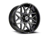 XF Offroad XF-238 Gloss Black and Milled Wheel; 17x9; 0mm Offset (18-26 Jeep Wrangler JL)