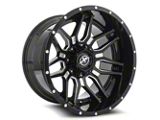 XF Offroad XF-222 Gloss Black and Milled 6-Lug Wheel; 20x9; 0mm Offset (24-26 Tacoma)