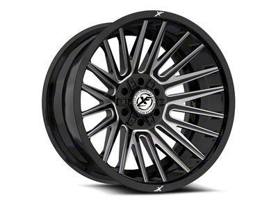 XF Offroad XF-234 Gloss Black and White Machined 6-Lug Wheel; 24x14; -76mm Offset (16-23 Tacoma)