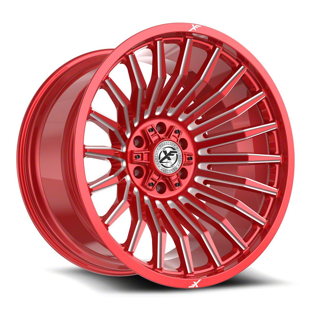XF Offroad Titan XF-231 Anodized Red and Milled 6-Lug Wheel; 20x9