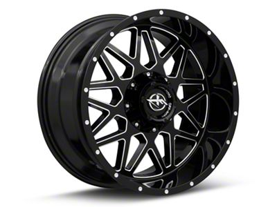 XF Offroad XF-211 Gloss Black Milled 5-Lug Wheel; 20x9; 0mm Offset (07-13 Tundra)