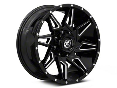 XF Offroad XF-218 Gloss Black Milled 5-Lug Wheel; 20x9; 0mm Offset (07-13 Tundra)