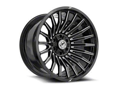 XF Offroad XF-231 Gloss Black and Milled 6-Lug Wheel; 18x9; 0mm Offset (22-25 Tundra)