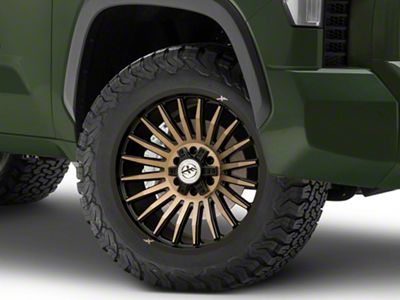 XF Offroad XF-231 Satin Black Machined with Bronze Double Dark Tint 6-Lug Wheel; 20x9; 0mm Offset (22-25 Tundra)