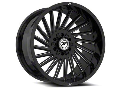 XF Offroad XF-239 Gloss Black Milled 6-Lug Wheel; 20x10; -12mm Offset (22-25 Tundra)