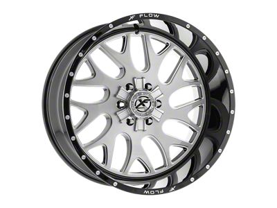 XFX Flow XFX-301 Brushed and Milled with Black Lip Wheel; 26x12; -44mm Offset (20-25 Jeep Gladiator JT)