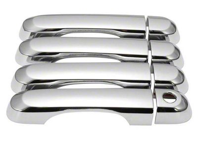 Door Handle Covers without Passenger Side Keyhole; Chrome (15-23 Jeep Renegade BU)