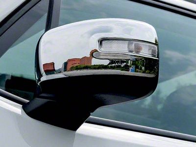 Mirror Covers with Turn Signal Cutout; Chrome (15-23 Jeep Renegade BU)