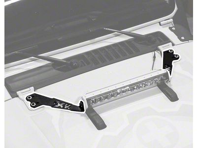 XK Glow 20-Inch Hood Light Bar Brackets (20-25 Jeep Gladiator JT, Excluding Mojave)