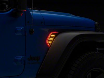 XK Glow RGB+Amber Fender Vent Turn Signal and Running Lights (20-25 Jeep Gladiator JT)