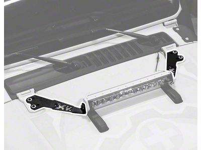 XK Glow 20 to 22-Inch Hood Light Bar Brackets (07-18 Jeep Wrangler JK)