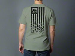 XT Flag Tread T-Shirt; Dark on Sage 