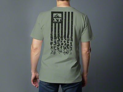 XT Flag Tread T-Shirt; Dark on Sage