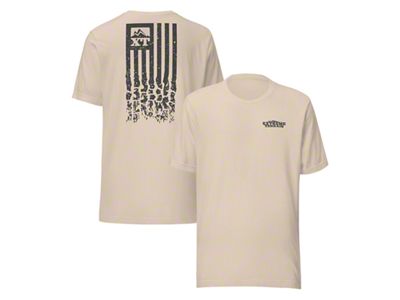 XT Flag Tread T-Shirt; Dark on Soft Cream