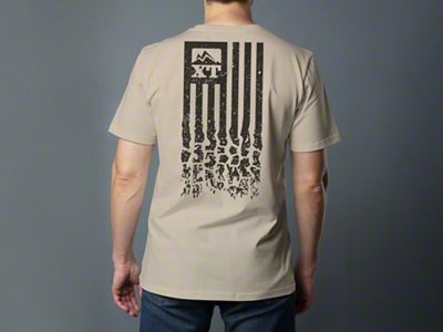 XT Flag Tread T-Shirt; Dark on Soft Cream