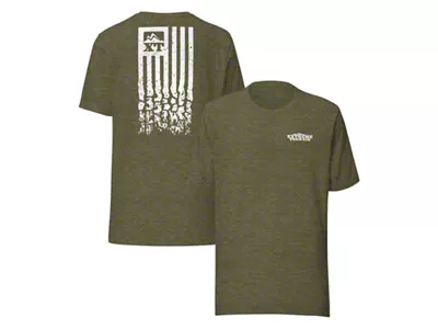 XT Flag Tread T-Shirt; Light on Heather Olive