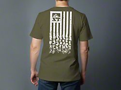 XT Flag Tread T-Shirt; Light on Heather Olive 