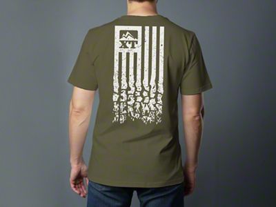 XT Flag Tread T-Shirt; Light on Heather Olive