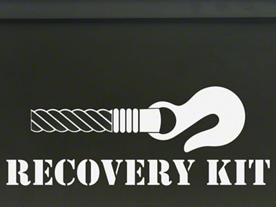 SEC10 Recovery Kit Decal; White (66-25 Jeep CJ5, CJ7, Wrangler YJ, TJ, JK & JL)