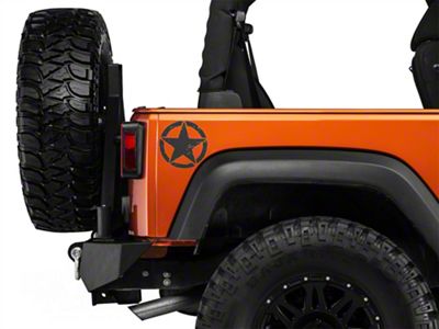 SEC10 Small On The Move Star; Matte Black (66-25 Jeep CJ5, CJ7, Wrangler YJ, TJ, JK & JL)