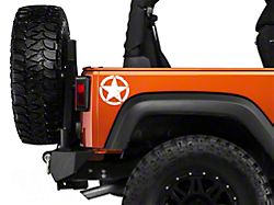 SEC10 Small On The Move Star; White (66-24 Jeep CJ5, CJ7, Wrangler YJ, TJ, JK & JL)