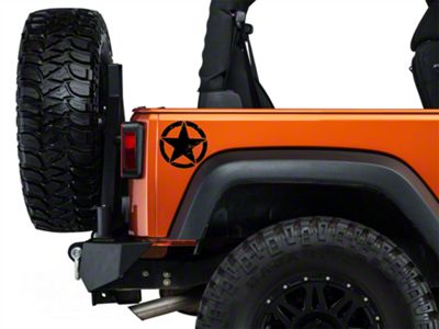 SEC10 Small On The Move Stars; Gloss Black; Pair (66-25 Jeep CJ5, CJ7, Wrangler YJ, TJ, JK & JL)